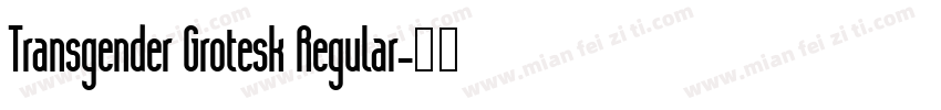 Transgender Grotesk Regular字体转换